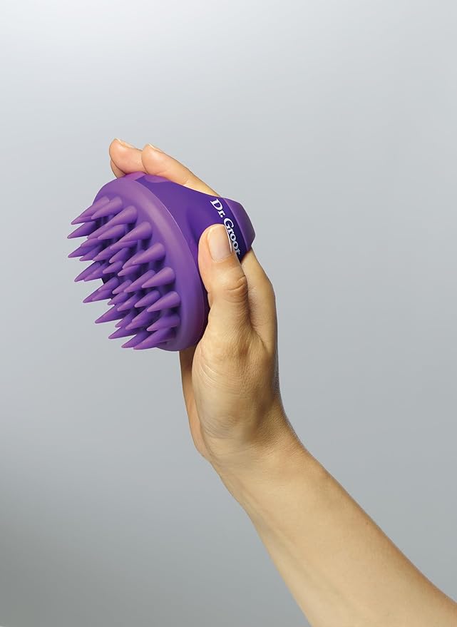 Dr. Groot Premium Scalp Cleansing Brush, Hair Scalp Massager, Scalp Scrubber with Soft Silicone Bristles, Hair Shampoo Brush for Scalp Exfoliation, Wet Dry Hair Brush for Scalp Care, Korean Hair Care