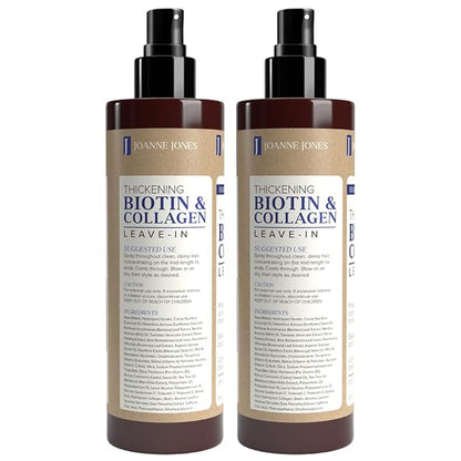Joanne Jones Thickening Biotin & Collagen Leave In - 2 Pack Fresh Mint Unisex-Adults
