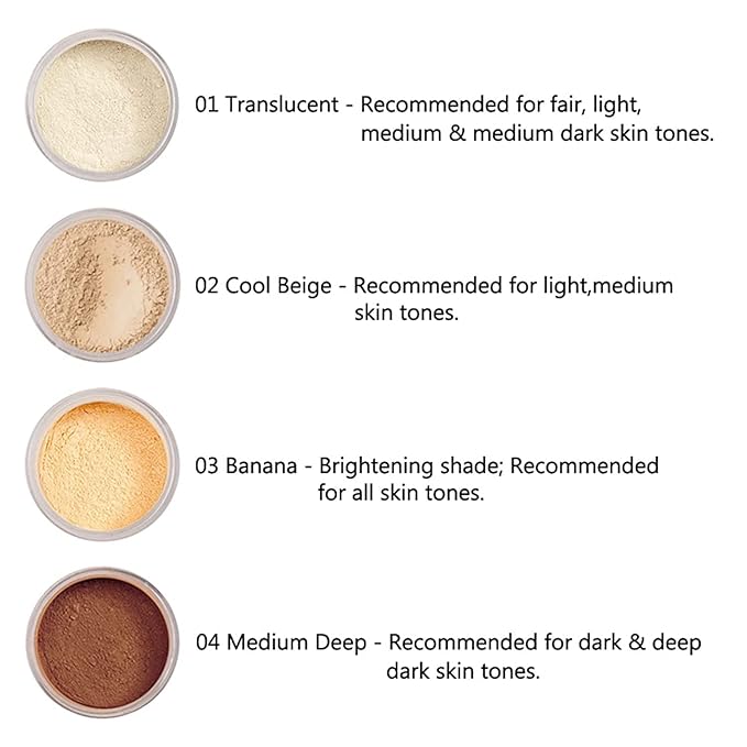 PHOERA Setting Powder Controls Oil,Setting Powder Makeup Light,Loose 0.17oz