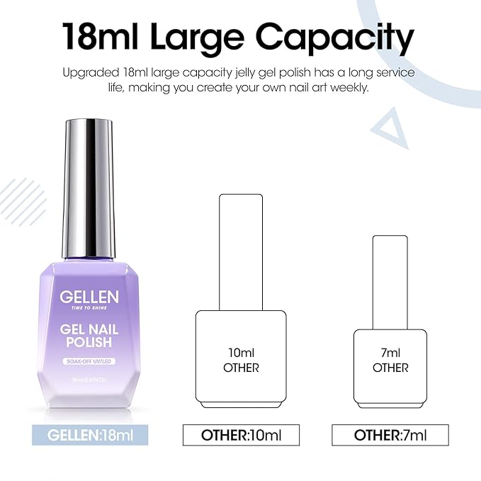 Gellen Baby Blue Gel Nail