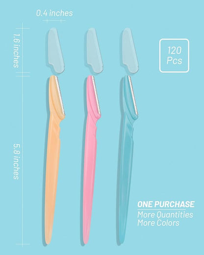 Eyebrow Razor for Women, 120 Pcs Dermaplaning Tool for Face Professional, Face Razor for Women Facial Hair Remover