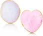 2pcs Heart-Shaped Resin Nail Art Palette, Gold Edge