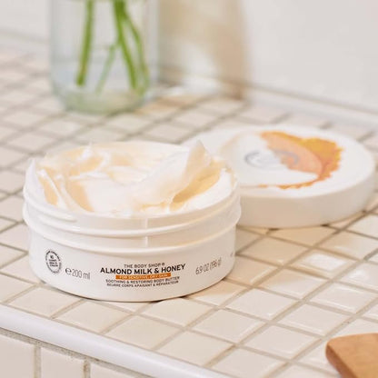 The Body Shop Almond Milk Body Butter – Hydrating & Moisturizing Skincare for Dry and Sensitive Skin – Vegan – 1.7 oz