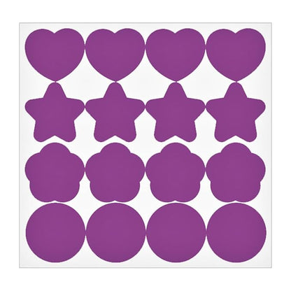 3 pieces Purple UV Stickers