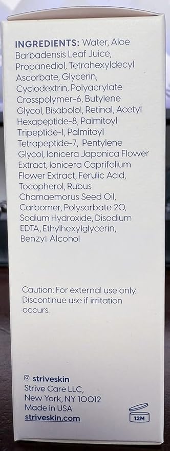 Strive - Apex Anti aging Serum - Retinal, Peptide & Vitamin C Face Serum. Fragrance Free, Anti aging Skin care for Younger, Healthier, Brighter skin - For All Skin Types - 30mL