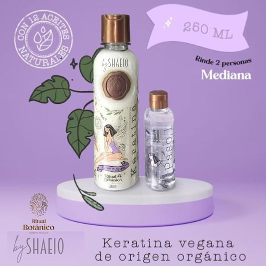 RITUAL BOTANICO Colombian Organic Keratin - 250 ML. Vegan Keratin Hair Mask with 12 Natural Oils and Amino Acids for Smoothing Hair