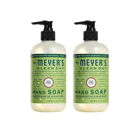 Mrs. Meyer's Clean Day Liquid Hand Soap Iowa Pine, 12.5 Fl Oz (Pack of 2)