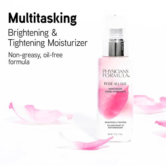 Physicians Formula Rosé All Day Face Moisturizer, Clean Beauty, Oil-Free, Dermatologist Tested, Clinically Tested