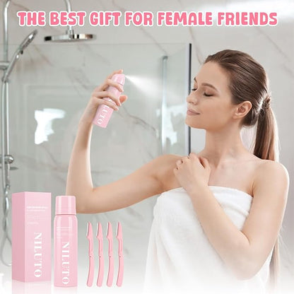 Hair Identifier Spray for Face Shaving, Moisturizing and Skin Care Dermaplaner Spray,Skin Body Hair Identifier Comfortable Face Shaving Powder (Pink 1pack 01)