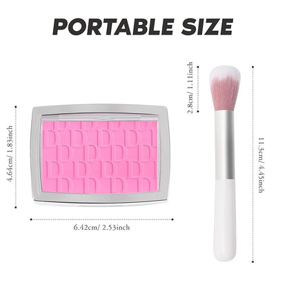 Pink Blush Powder Blush for Cheeks with Brush, Matte Blush Palette Blush Powder Face Blusher, Natural Blendable Formula Silky Lightweight Makeup Blush Rubores de Maquillaje, 001#