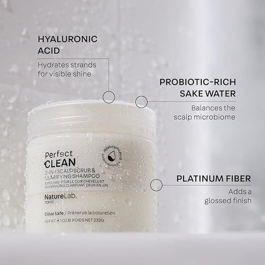 NATURELAB. TOKYO Bundle: Perfect Clean Scalp Scrub 8.1 oz, Perfect Repair Treatment Masque 6.7 oz & Perfect Shine Oil Mist 4 oz | $63 VALUE
