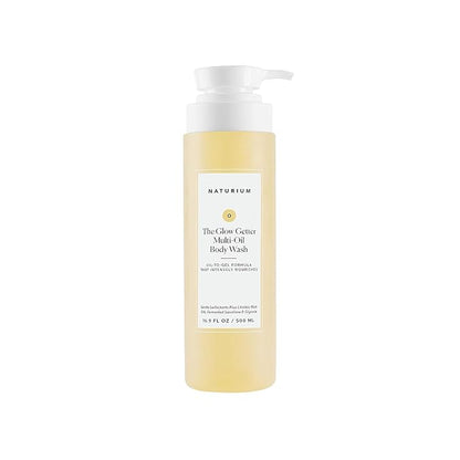 Naturium The Glow Getter Multi-Oil Hydrating Body Wash, Gentle Cleanser, 16.9 oz