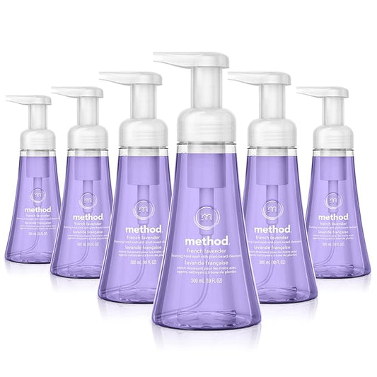 Method Foaming Hand Soap, French Lavender, Biodegradable Formula, 10 Fl Oz (Pack of 6)