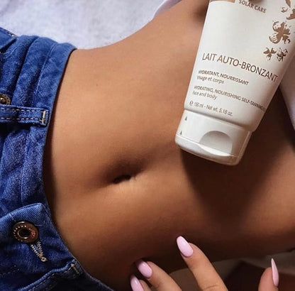 Yon-Ka Lightweight Self Tanning Body Lotion, Buildable Coverage for Natural Sunkissed Glow, Anti-Aging Antioxidant Serum with Vitamin E, 100% Natural Self Tanning Active, Vegan, 5.18 Oz/150ml
