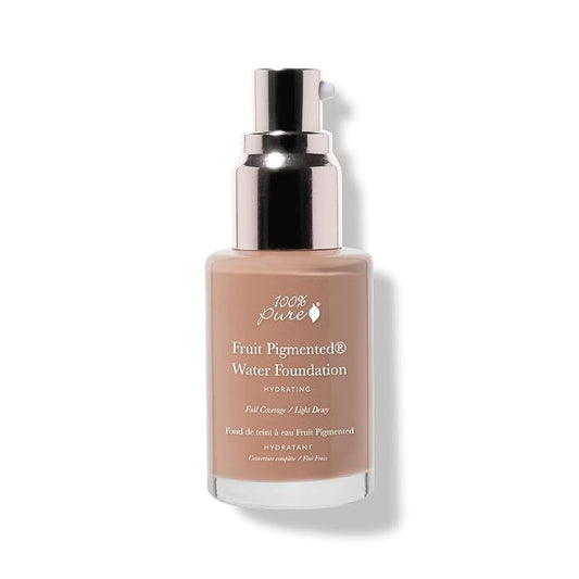 100% PURE Water Foundation Full Coverage Hydrating Makeup, Fl Oz