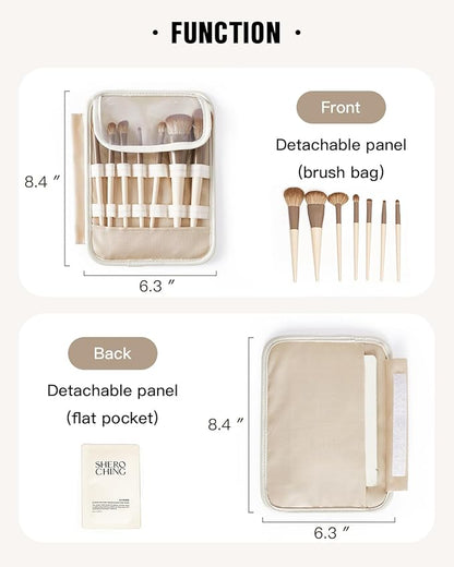 EACHY Travel Makeup Bag,Large Capacity Cosmetic Bags for Women,Waterproof Portable Pouch Open Flat Toiletry Bag Make up Organizer with Divider and Handle