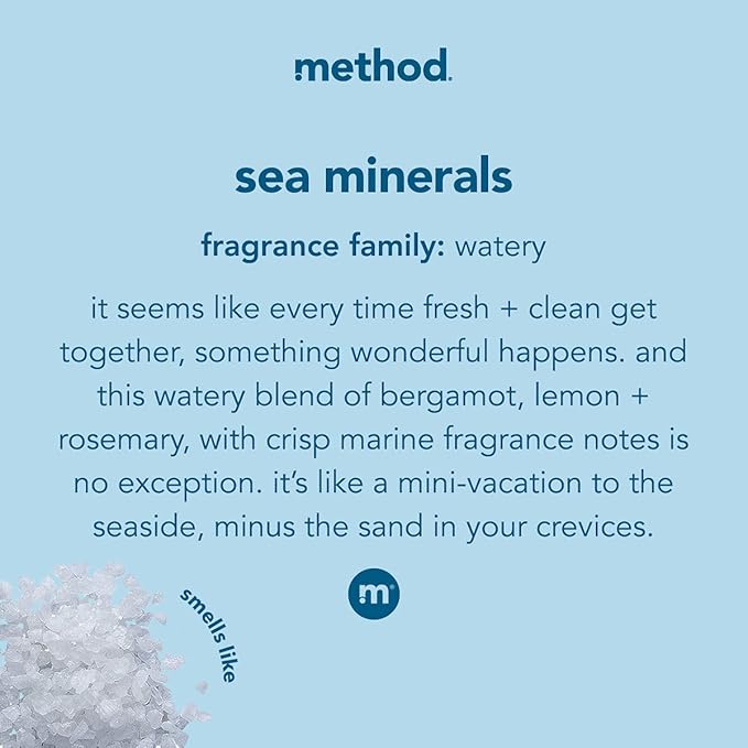 Method Foaming Hand Soap Refill, Sea Minerals, Biodegradable Formula, 28 Fl Oz (Pack of 6)