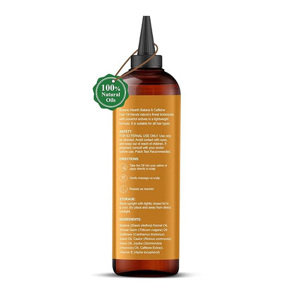 Botanic Hearth Caffeine & Batana Oil for Hair Growth Hair Oil (6.7 fl oz) | Revitalizing and Strengthening Hair Treatment for Fuller, Healthier-Looking Hair | Suitable for All Hair Types
