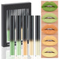 AMY'S DIARY Matte Plum Liquid Lipstick 5Pcs Sets,24-hour Lipstick Green Yello Plum Lip Stain 24 Smudge Waterproof for Women (Set04)