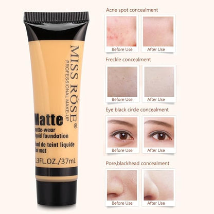 , Smooth Liquid Concealer Cream, Makeup Base Face Block Cream(#5)
