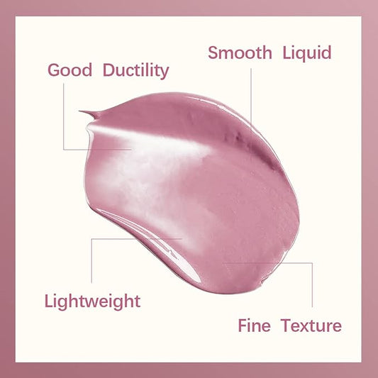 Erinde Liquid Cream Blush, Soft Dewy Face Blush, Natural Matte Finish Looking, Long-lasting Cheek Tint, Lightweight Blendable Feel, Moisturizing Face Blush for Cheek, 03