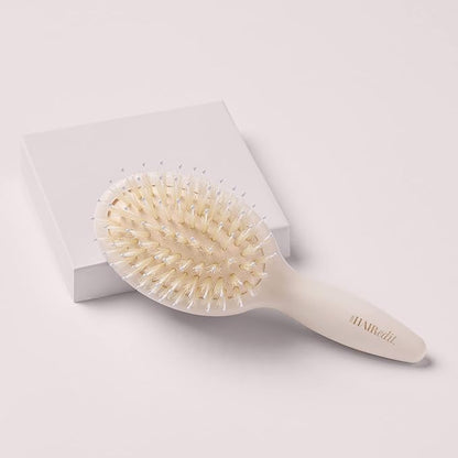 The Hair Edit Finish & Shine Travel Size Boar Bristle Hair Brush Cream