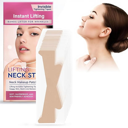 Neck Wrinkle Patches, High Elastic Anti Wrinkle Patches for Lifting Loose Skin, Improve Neck Fine Lines & Wrinkles, Pink