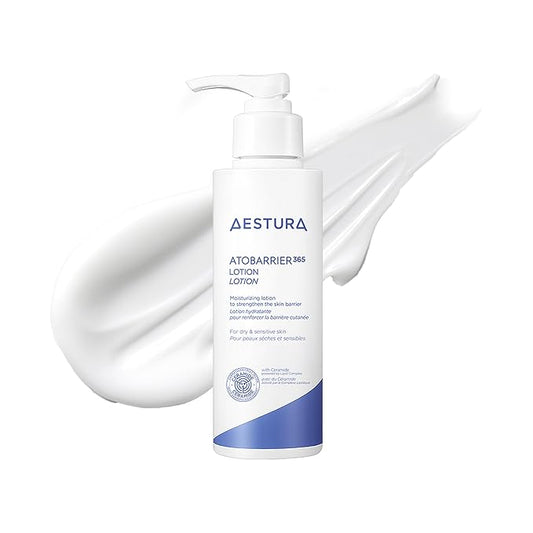AESTURA ATOBARRIER365 Lightweight Korean Facial Moisturizer Lotion with Ceramides | Fast-Absorbing Hydration, Strengthens Skin Barrier, Suitable for Dry, Normal & Sensitive Skin, 90ML / 3.04 fl. Oz.