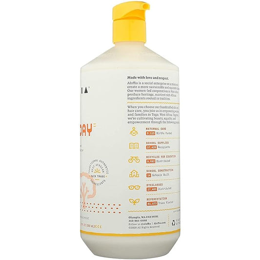 Alaffia EveryDay Shea Conditioner, Moisturizes, Restores and Protects. Made with Fair Trade Shea Butter, Cruelty Free, No Parabens, Vegan, Unscented 32 Fl Oz