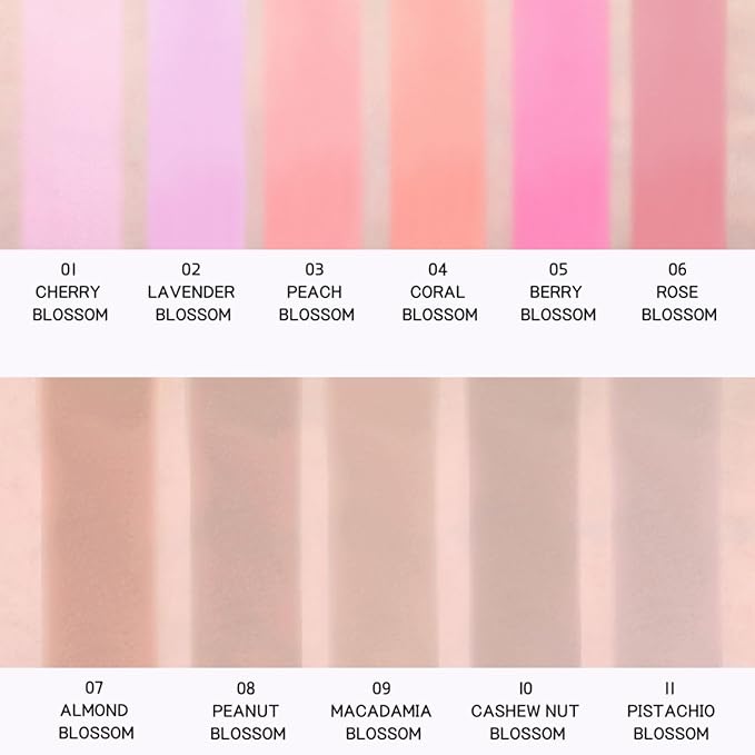 BBIA Last Blush 11 Color / 0.09oz - High Pigment Makeup Blush, Shape, Contour & Highlight Face, Long-lasting, Matte Finish (03 PEACH BLOSSOM)