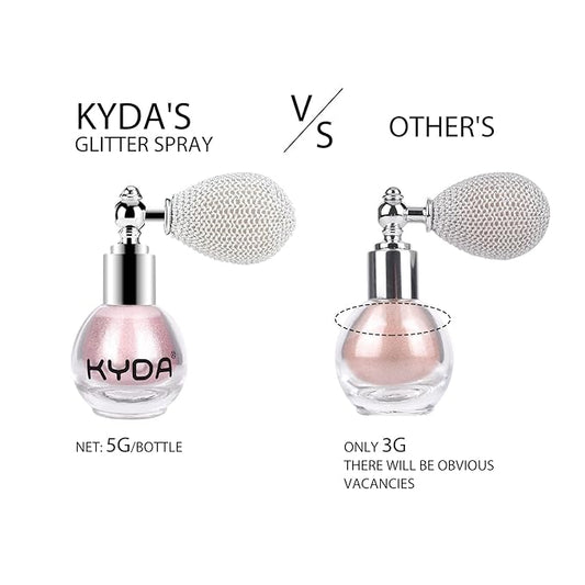 KYDA Highlighter Powder Spray, Glitter High Gloss Spray