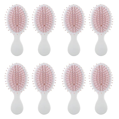 Bridesmaid Proposal Gifts 8pcs Mini Travel Brush bachelorette party accessories Cute hair Brush for Wedding Party Favors for Wedding Party Favors (White, 8pcs)