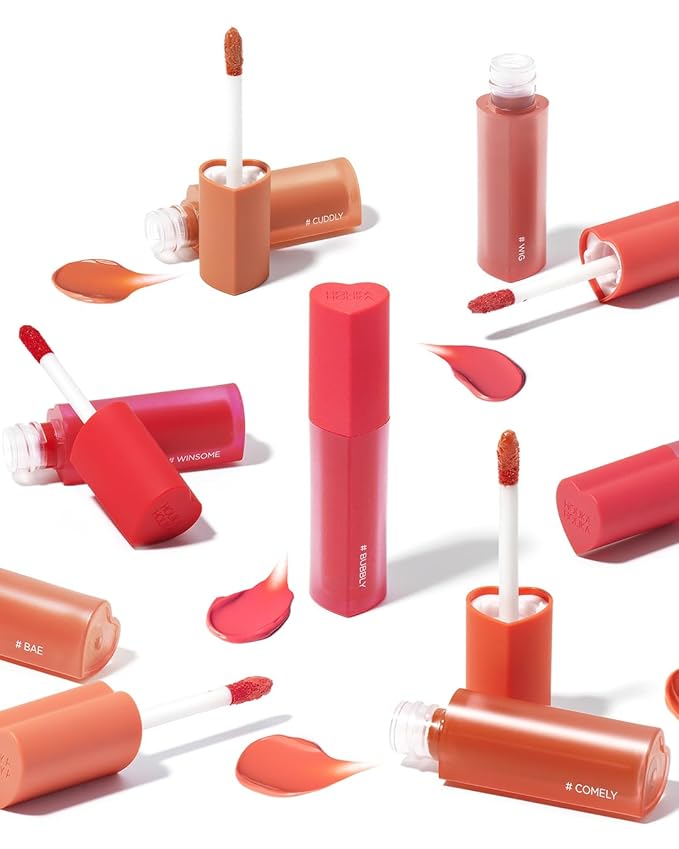 HOLIKA HOLIKA Heart Crush Glow Lip Tint Air – Korean Lip Tint with High Shine Juicy Fruit Jam Colors Lip Stain – Hydrolyzed Collagen & Vitamin C (15 FAY)