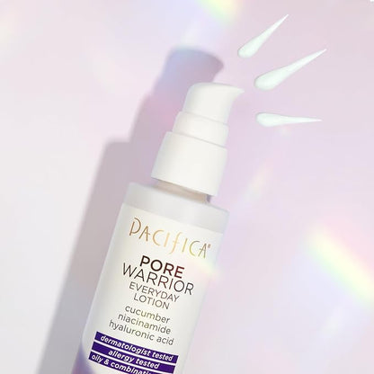 Pacifica Pore Warrior Everyday Face Lotion Acne Fighting - Niacinamide, Cucumber and Hyaluronic Acid1.7 oz