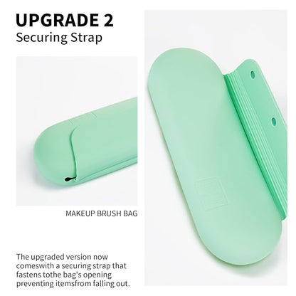 Silicone makeup brush holder travel