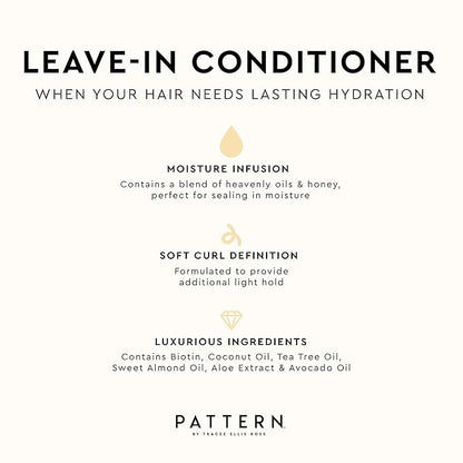 PATTERN Beauty by Tracee Ellis Ross Leave-In Conditioner 25 fl oz - Rich Moisture for Curly, Coily and Tight-Textured Hair, 3a to 4c