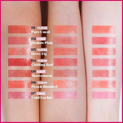 ETUDE Glow Fixing Tint #4 Chilling Red | Non-sticky Glossy Shine Lip stain | Fills up with comfortable moisture | Tinting for dry lips