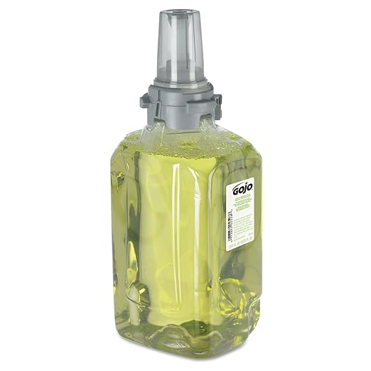 GOJO Foam Hand and Showerwash, Citrus and Ginger Fragrance, 1250 mL Foam Wash Refill ADX-12 Push-Style Soap Dispenser (Pack of 3) - 8813-03