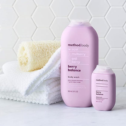 Method Body Wash, Berry Balance, Paraben and Phthalate Free, 18 oz (Pack of 6)