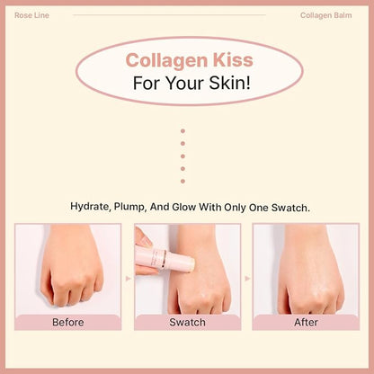 Rose Collagen Glow Multi Balm | Korean Skincare | All-in-One Hydrating Multi Balm Stick (10g/0.35 oz.)