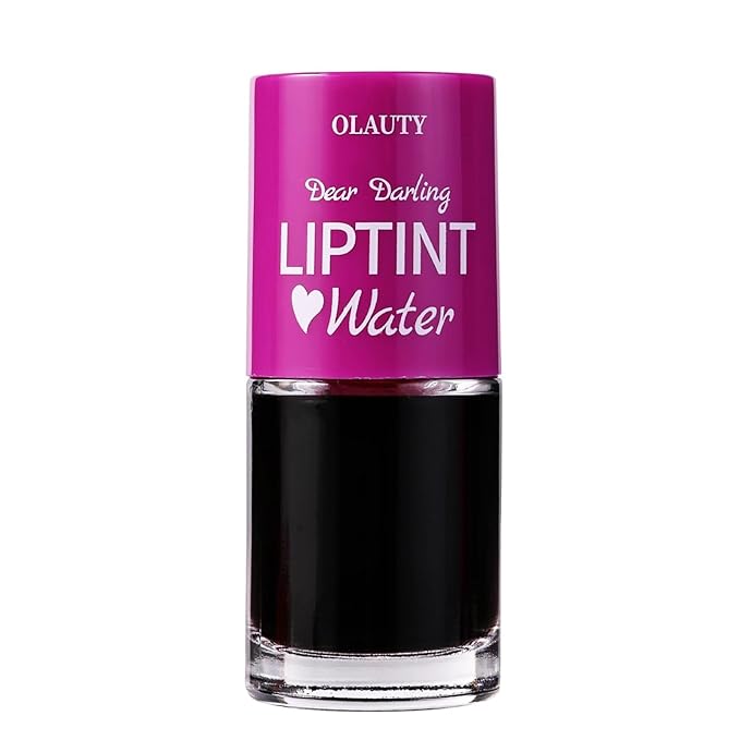 Lip Tint Stain Set, Korean Lip Tint Glossy Lip Stain Plumping Mini Liquid Lipstick, Multi-use Lip and Cheek Tint, Long-Wear Lip Stain Non-Stick Cup Smudge-proof & Lightweight Lip Tint (Grape)