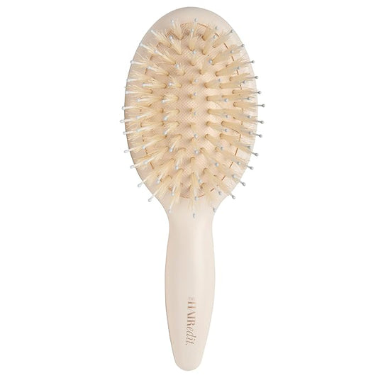 The Hair Edit Finish & Shine Travel Size Boar Bristle Hair Brush Cream