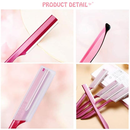 Eyebrow Razor, Eyebrow Razor Shaper for Men and Women, Grooming Shavers (red-10pcs)
