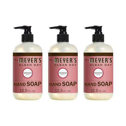 Mrs. Meyer's Clean Day Liquid Hand Soap Bottle, Rosemary Scent, 12.5 Fl Oz (Pack of 3)
