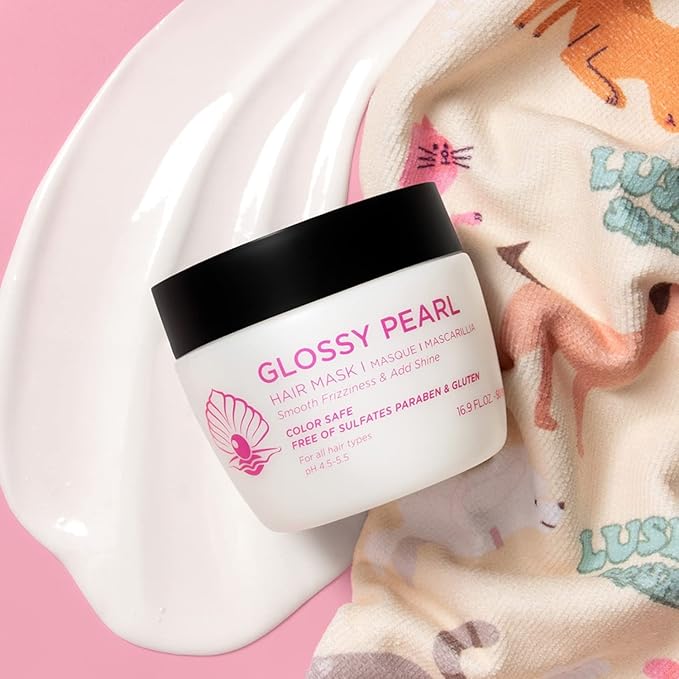 Luseta Glossy Pearl Hair Mask, Smoothing and Hydrating Hair Treatment Deep Conditioner for Damaged and Frizzy Hair,Reduces Frizz & Add Shine, Sulfate Free