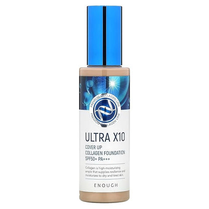 Enough Ultra X10 Cover Up Collagen Foundation, SPF50+ 3.53 oz