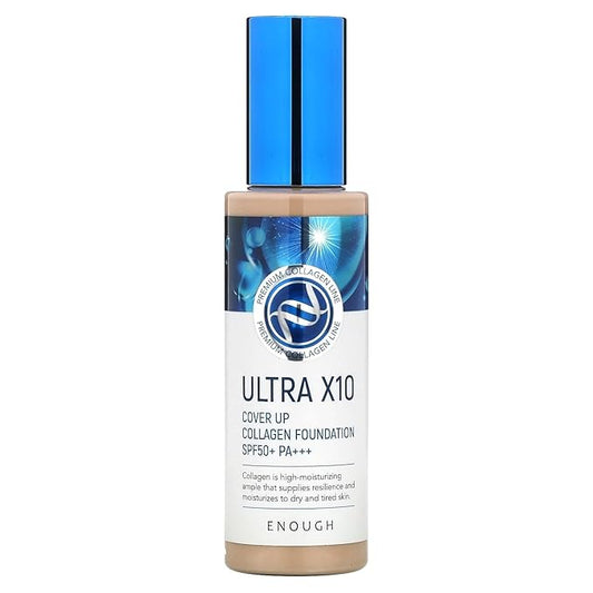 Enough Ultra X10 Cover Up Collagen Foundation, SPF50+ 3.53 oz