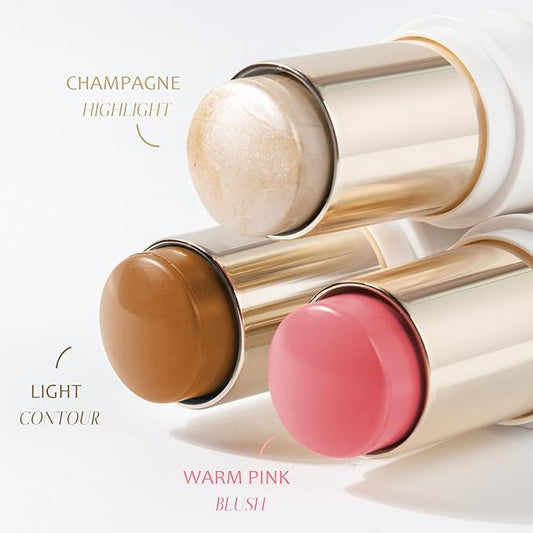 Trio Contour Sticks Set, Highlighter Stick & Bronzer of /1.6fl.oz 45g