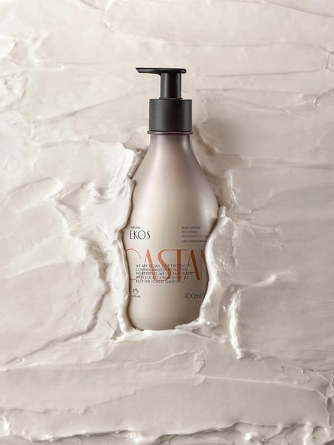 natura - Ekos Castanha (Brazil Nut) Renourishing Body Lotion - Anti-Dryness - Deep Skin Hydration Moisturizer - Vegan Skin Care - Brazilian Beauty Secrets - Self Care & Body Care - 13.5 fl oz (400ml)