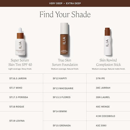 ILIA - Skin Rewind Complexion Stick - Foundation + Concealer + Skincare | Non-Toxic, Vegan, Cruelty-Free, Clean Makeup (38C - Jarrah, 0.35 oz | 10 g)
